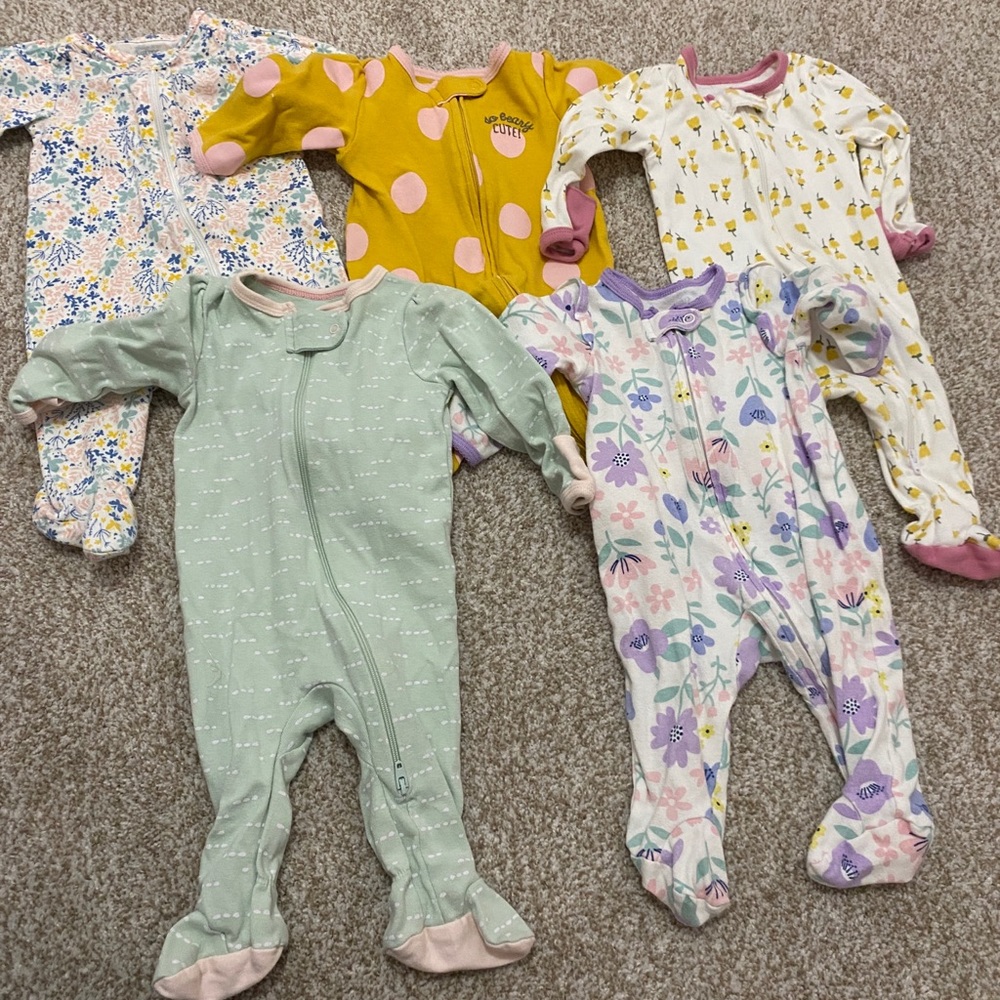 Target & Carter’s Baby Sleeper Pajamas (Set of 5)